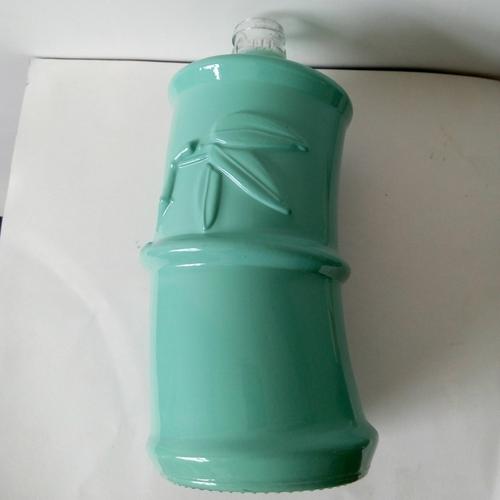喷涂仿陶瓷玻璃瓶 500ml竹节酒瓶 彩色白酒瓶 颜色logo可定做