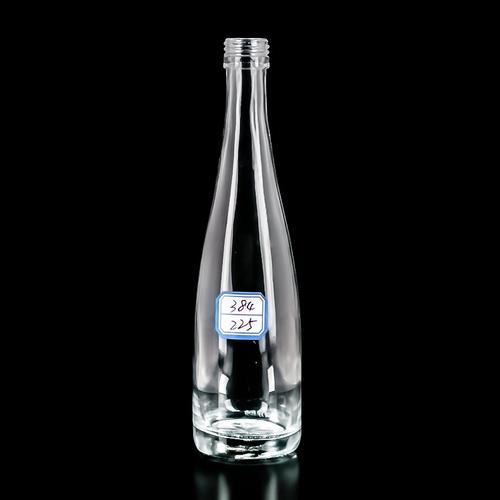 厂家生产225毫升透明玻璃瓶果酒饮料水瓶 保龄球小酒瓶丝口白酒瓶